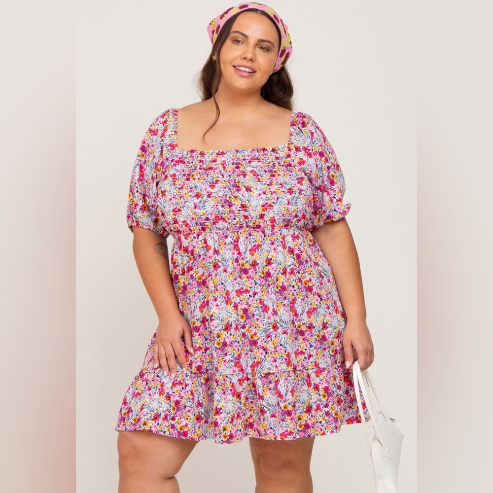 PinkBlush floral maternity plus size dress nwot